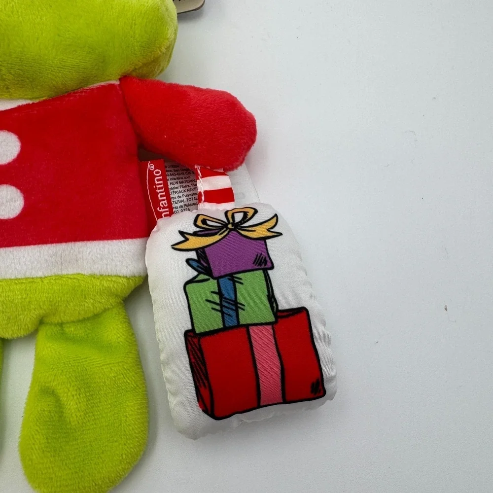 Infantino Grinch‎ Activity Pal Plush Clip On Baby Toy Christmas NEW